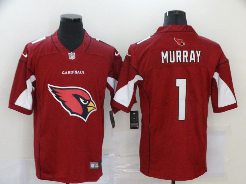 Men Arizona Cardinals #1 Murray Red Nike Team logo fashion NFL Jersey